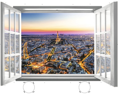 Verwonderend Fotobehang vlies Raam met uitzicht over Parijs 201x145 cm kopen LB-17